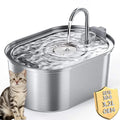 OEM Stainless Steel Cat Water Fountain 3.2L/108oz Pet Water Dispenser Automatic Cat Fountain USB Charging Cat Products