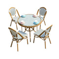 Hot Sale Durable Modern French Style Mixed Rattan Weaving Garden Furniture for Outdoor Terraces and Dining Areas