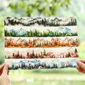 European Style 45mm 2m Adhesive Tape Mountain Forest Path Series DIY Collage for Plant Landscaping Base Decoration 6 Decorative MegaBDM
