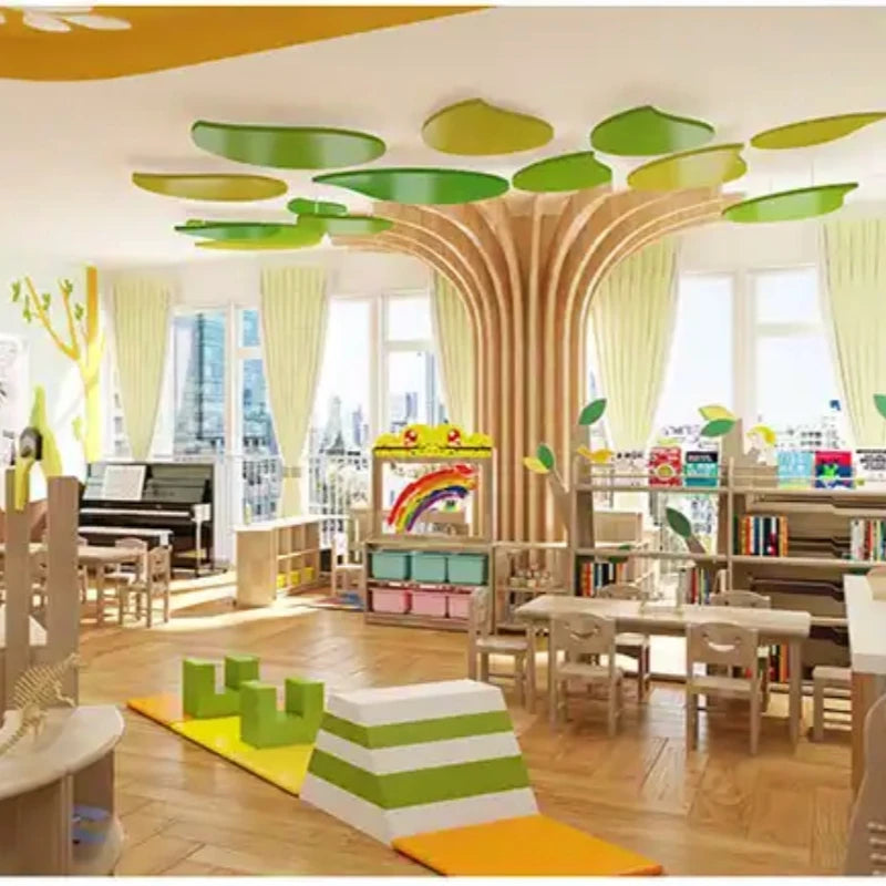 Chiquitos Modern Luxury Wood Bookshelf Durable Panel Foldable Design for Home Hotel Living Room Kids' Library Kindergarten Decor