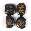 Engraved Inspirational Words Stones River Rock Stones Mixed Black Gift Business Print White Antique Letters Customized