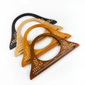 Meetee BK291 13.5*25cm Fashion Trendy Printed Wooden Handbag Frame DIY Sewing Accessory Bag Handle