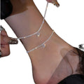 Fashion Beach Summer Shiny Diamond Geometric Foot Chain Women Bling Zircon Crystal Twisted Rope Chain Anklet for Gift