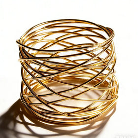 Electroplating Process Gold Silver Wire Ring Napkin Ring Other Wedding Decorations