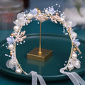 Handmade Tiara Princess Crown  for Girl Birthday Catwalk Show Dress Accessories Headgear Flower Girl Wedding Headband