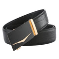Wholesale Men's Strong Custom Printed Logo Handmade Fashionable Rectangle Automatic Buckle Cowhide Leather Belts for Men