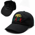 Custom Unstructured Satin Silk Lined Baseball Gorro Dad Caps Embroidered Logo Printed Leopard Checked Style Silver Copper Buckle