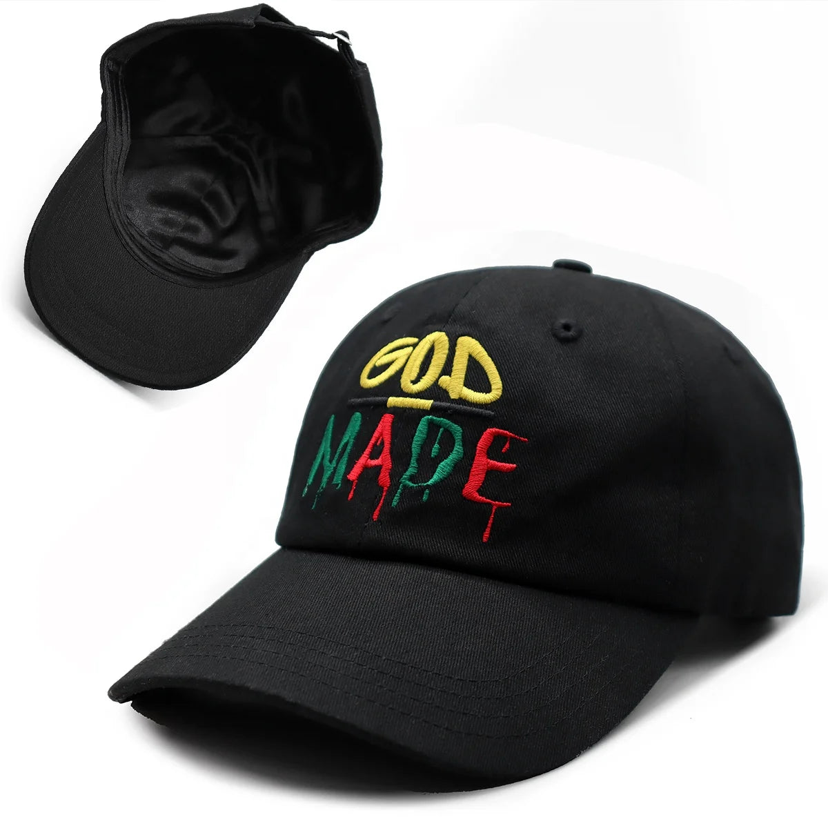 Custom Unstructured Satin Silk Lined Baseball Gorro Dad Caps Embroidered Logo Printed Leopard Checked Style Silver Copper Buckle