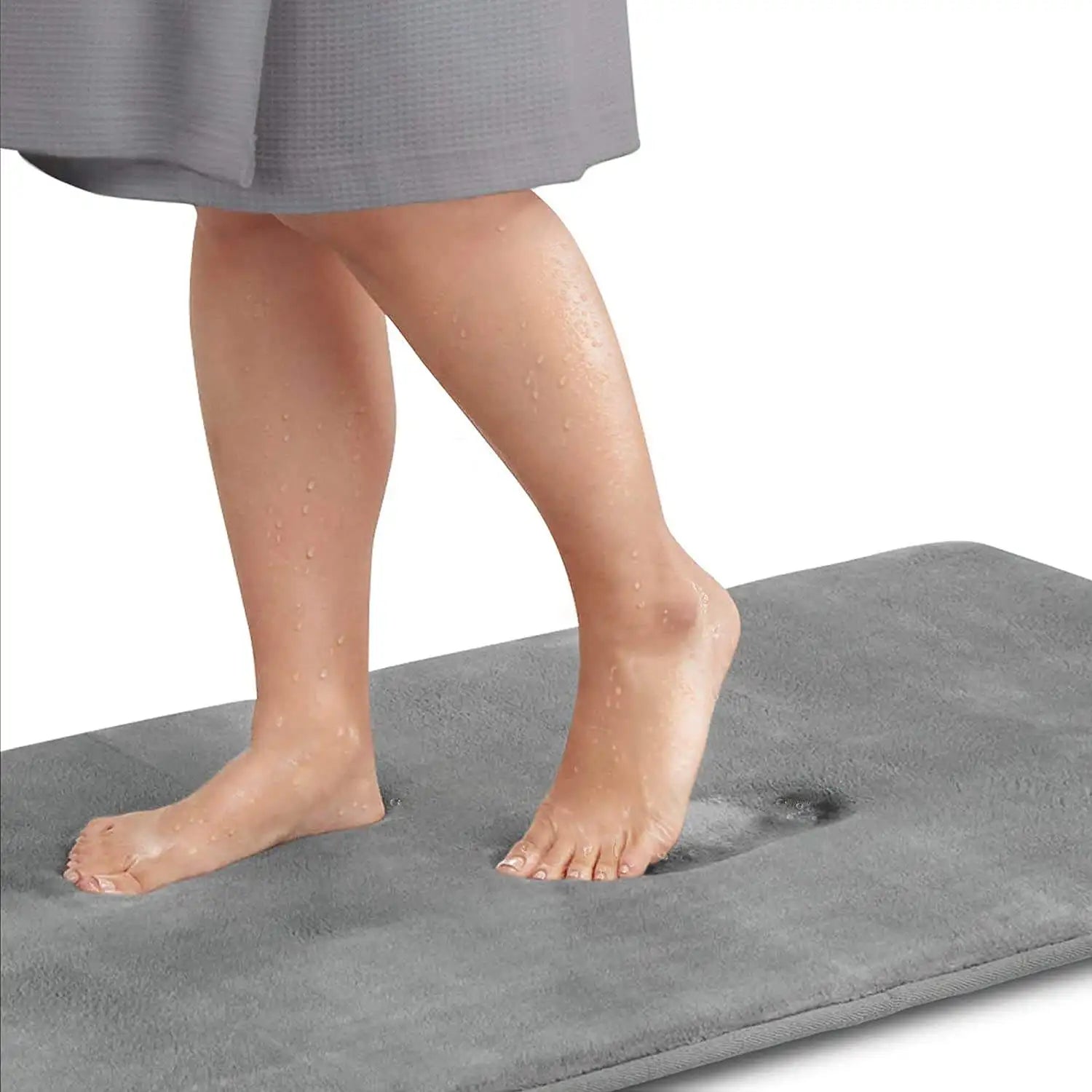 Memory Cotton Bathroom Mat Suit Three-piece Flannel Bathroom Mat Water Absorption Bath Mat