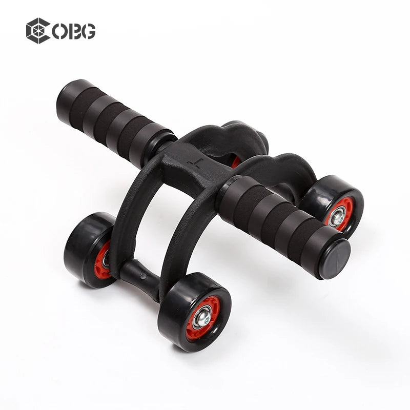 Sale Home Gym Equipment 4 Wheel Abdominal Wheel Roller Workout Exercise Bearing Silent AB Wheel