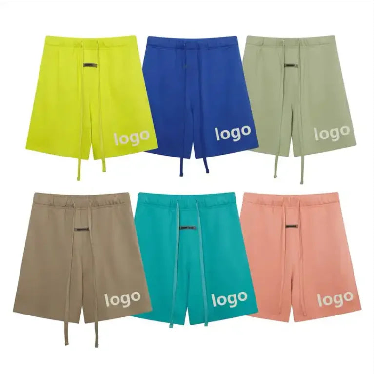 Men's High Quality Casual Sweat Shorts Heavyweight Fleece Custom Streetwear Reflective French Terry Vintage 100% Cotton Canvas