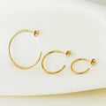 Statement 14K Gold Filled Stud Earrings Minimalist Jewelry Ladies Big Cc Hoop Earrings