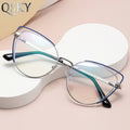 Jiuling Eyewear Custom logo Blue Light Blocking Computer Gaming Glasses Hollow Out Cat Eye Eyeglasses Frames for Women