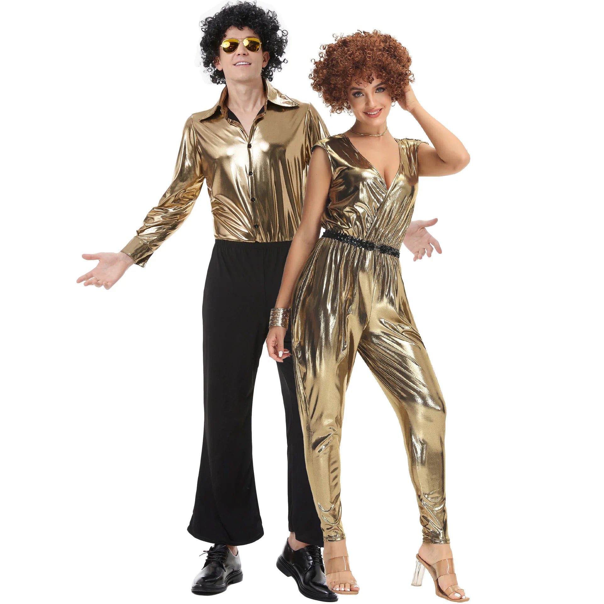 M-xl Couples Hippie Ha Disco Stage Performance Festival Retro 70's Costumes