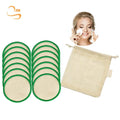 Eco-friendly 3.15" Round Reusable Hemp Cotton Makeup Remover Pads Cotton Laundry Bag Organic Hemp Facial Wipes