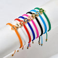 Boho Enamel Evil Eyes Bracelets for Women Hand Turkish Lucky Rope Braided Chain Female Handmade Bracelets Jewelry