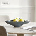 Merlin Living Modern Home Decor Ceramic Dry Fruit Bowl Table Decor Leaf Texture Long Plate Ceramic Chaozhou Ceramic Factory OEM