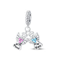Most Popular Fashion Litter Angel Women Jewelry Charm Plata Bracelets Alphabet Plating Silver Charm for Girl Women Bracelet Gift