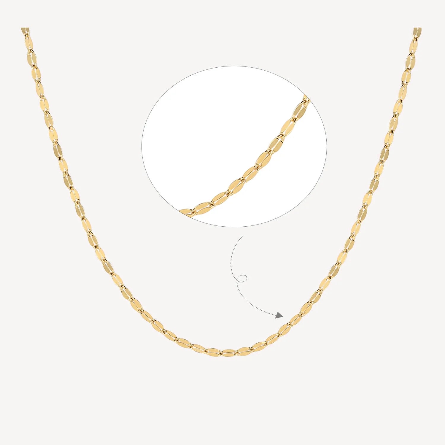 Terndy Jewelry 925 Sterling Silver Gold Plated Gold Vermeil Pattern Chain Necklace for Women