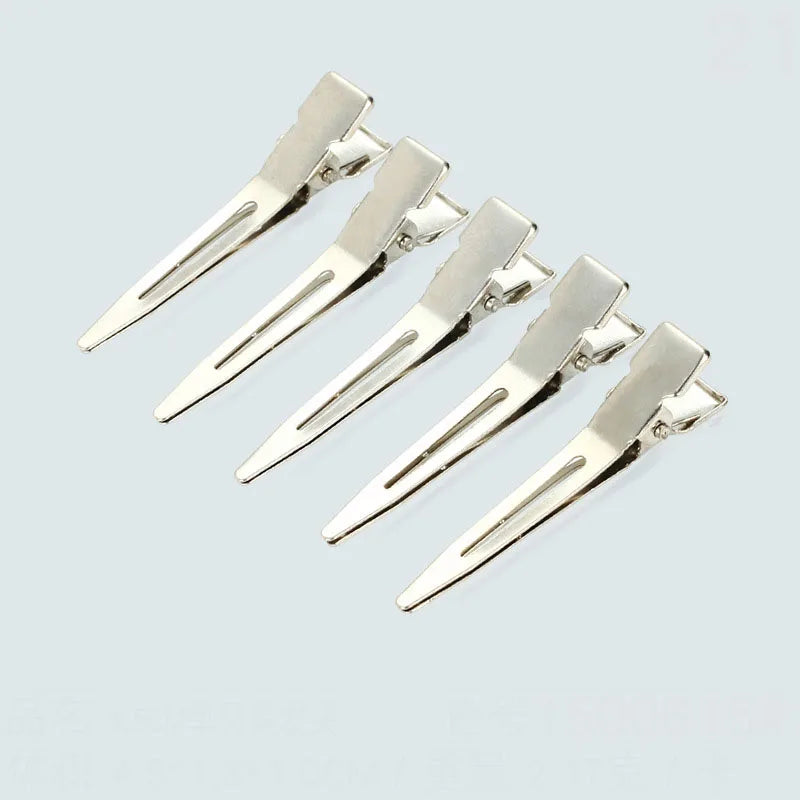 SongMay Single 4.5cm Alloy Proing Duckbill Clips for Hair Extensions Styling & Crafting Party Use Silvery Fashion