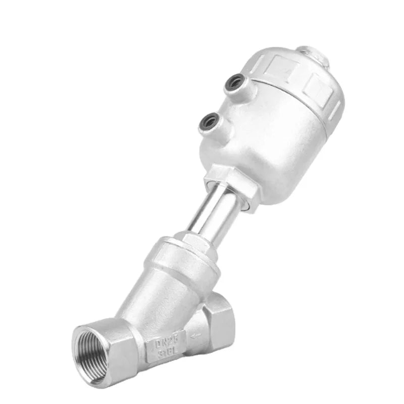 Pneumatic Threaded Angle Seat Valve Proportional Control Valve With Steel Actuator