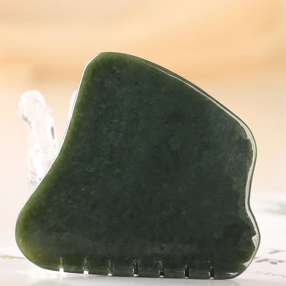 Hetian Jade Gua Sha Top-selling Nephrite Jade GuaSha for Regulates Blood Circulation Facial Gua Sha