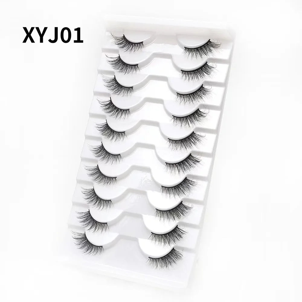Half Fake Eyelashes Half Lashes Soft Natural Cat Eye Lashes Natural Look clear Band Eyelashes Fluffy Eyelashes