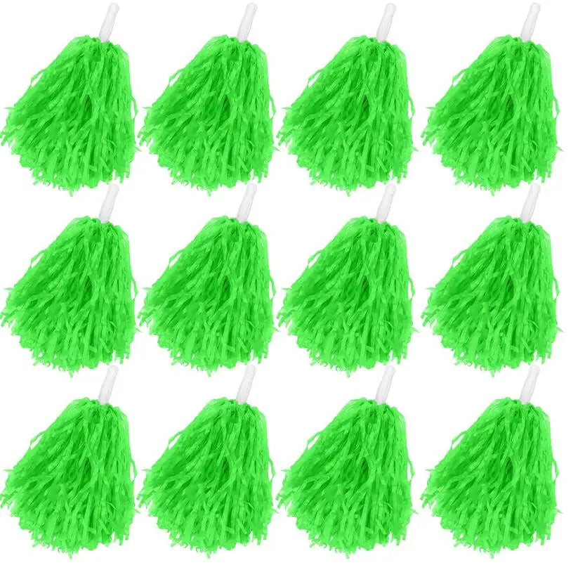 Cheerleading Pom Poms Cheer Shakers Streamer with Plastic Handles  Squad Hand Flower for Team Spirit Sports Game Products