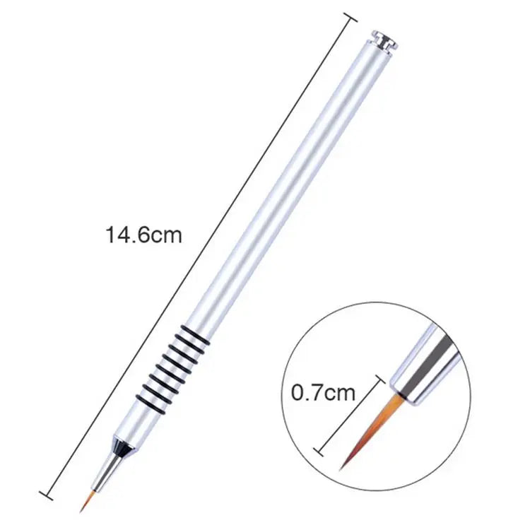 Nail Art Brush Set Painted Pen Transparent Head Nail Painting Pen Liner Brush