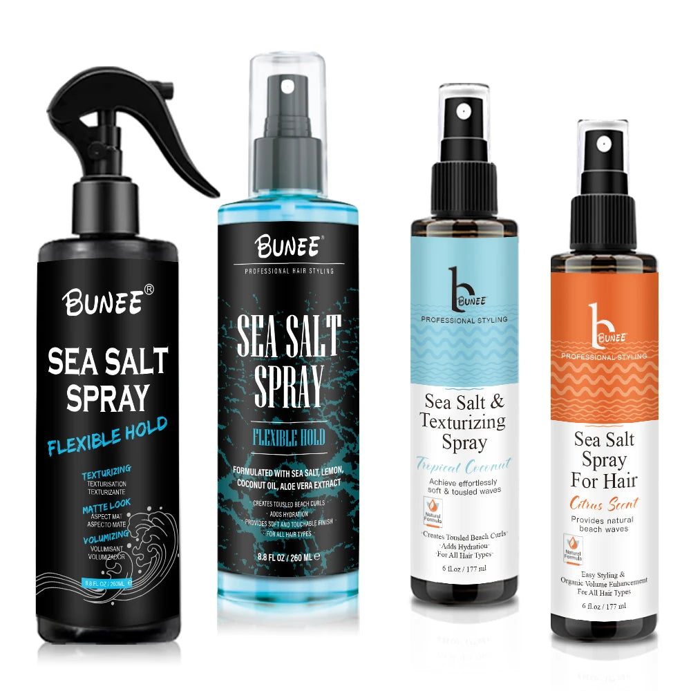 Factory Wholesale 260ml Natural Aloe Vera Extract Sea Salt Hair Spray Men Hair Thickening Texturizing Volumizing Sea Salt Spray