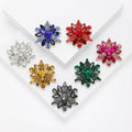 Luxury Crystal Flower Brooch Vintage Snowflake Shape Brooches for Women Costume Jewelry Fine Gift (KBL131)