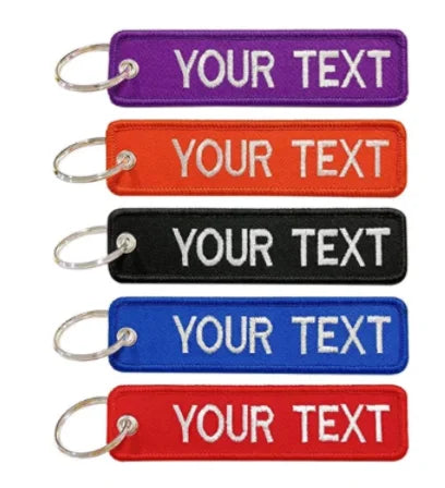 Custom Double-Sided Felt Keychain with Embroidery Durable Key Holder Accessory