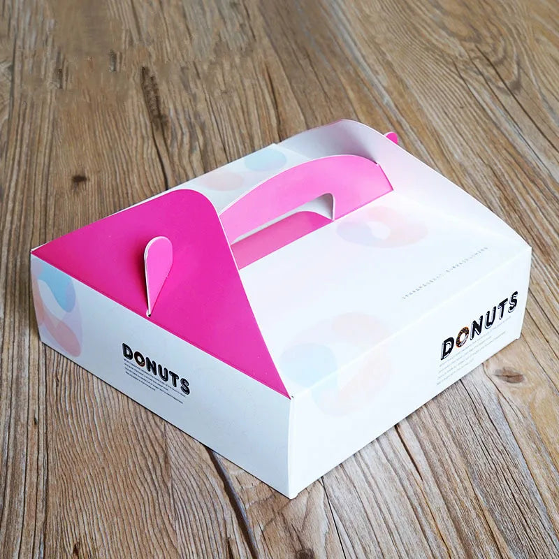 Wholesale Price Eco-friendly Recycled Materials Art Paper Folders Lunch Box Disposable Takeaway Doughnut Sushi Packaging