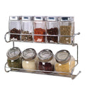 Spice Jar Seasoning Rack Set With Glass Bottles Spice Holder
