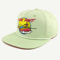 OEM Custom Design 5 Panel Embroidery Logo Flat Bill Rope Hat Snapback Cap With String