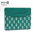 Custom PU Leather Name Card Holder Wallet Short RFID Feature with Zipper Closure New Customized Logo on Double Side