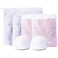 BSCI Factory Supply Directly Supermarket Custom Recycled Mesh Laundry Zipper Bag with logo