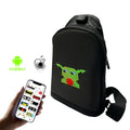 LED Crossbody Bag Full Color Screen and Programmable DIY Outdoor Advertising Travel LED Sling Backpack Bag