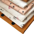 Organic Cotton Muslin Swaddle Double Gauze Crinkle Wrinkle Fabric Custom Printed for Baby Shirt Bag Cover