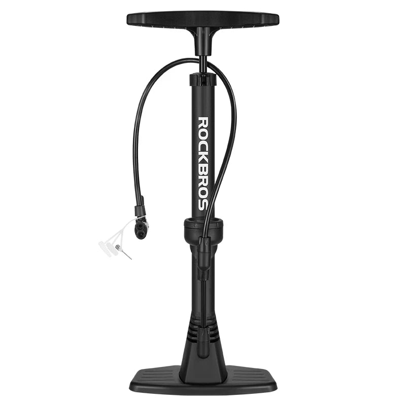 ROCKBROS Bicycle Pump with Pressure Gauge Mouth Conversion 160PSI High Pressure Air Pump Bike Accessories Portable Bicycle Pumps