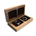 Wedding Ceremony Walnut Wood Ring Holder Bearer Box