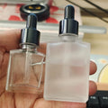 15ML 30ML 50ML 100ML Square Transparent Frosted Skin Care Serum Glass Dropper Bottle Rectangle for Essential Oil Perfume