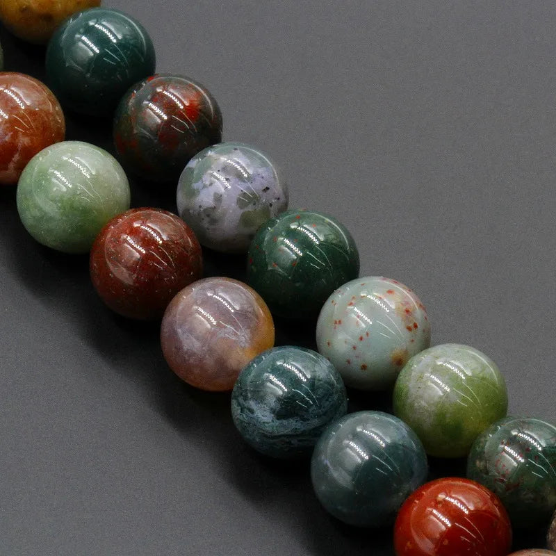 Wholesale Loose Stone Beads Indian Agate for DIY Jewelry Making MS169