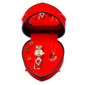 Mother's Day Gift Set Box Stainless Steel Necklace Earrings Ring Red Peach Heart Gift Box Holiday Light Luxury Women's Watch Set