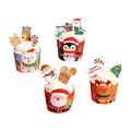 Christmas Cartoon Cupcake Box for Donuts Muffins Photo Frames with Embossed Matt Lamination and Glossy Finish