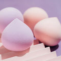 5pcs Professional Hydrophilic Latex Free Peach Beauty Sponge Blender Set Soft Wet Big Cosmetic Puffs Washable Expandable