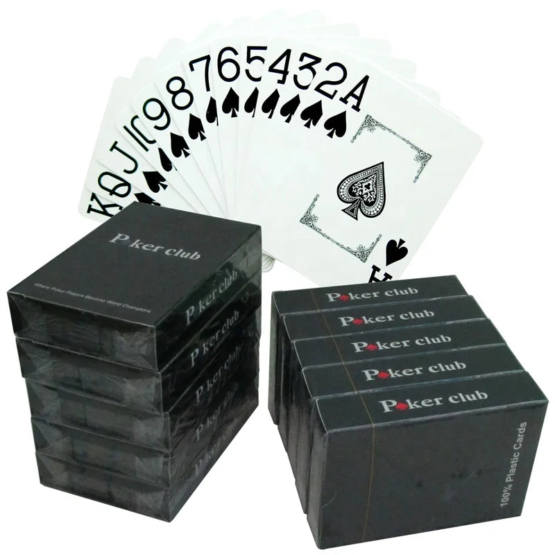 JP160 Factory Direct Supply New PVC 032mm Poker Club Playing Cards 100% Plastic for Family Entertainment