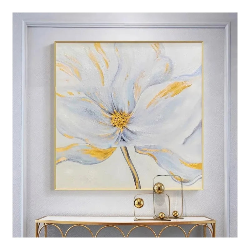 Dropshipping 100% Hand Painted Custom Painting Abstract Flowers Oil Paintings for Living Room