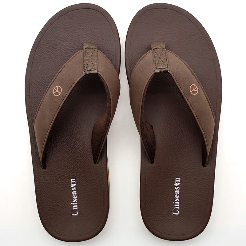 Men's Summer Flip-Flops Soft EVA Insole Anti-Slippery Massage Breathable Features Wholesale  PU Material Home Casual