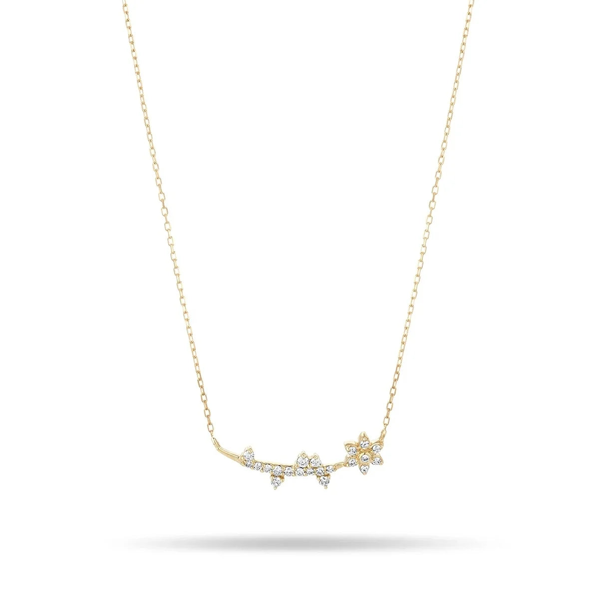 LOZRUNVE 925 Sterling Silver Hawaiian Pave Wildflower Daisy Charm Necklace for Women Girl